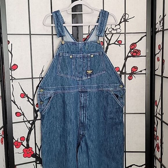 Vintage Oshkosh B'Gosh Genuine Article Bib Overalls Vestbak Denim W42L32 - Picture 3 of 9